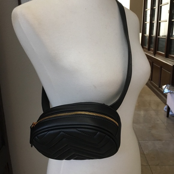 LAST ONE BLACK leather FANNY PACK - Picture 2 of 8